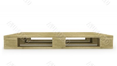 Wooden pallet side view 