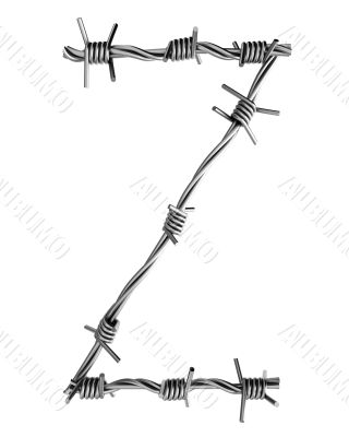 Barbed wire alphabet, Z