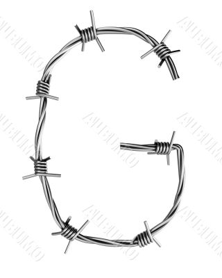 Barbed wire alphabet, G
