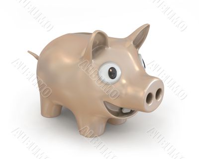 Piggy bank, diagonal view 