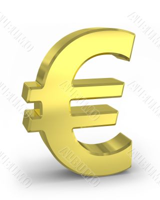 Gold euro sign 
