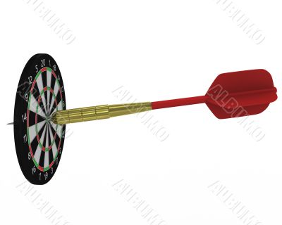 Big dart cuts through small board 