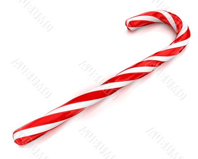 Christmas candy cane isolated on white background