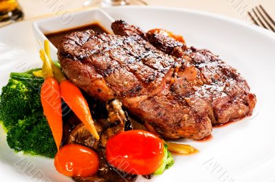 grilled ribeye steak