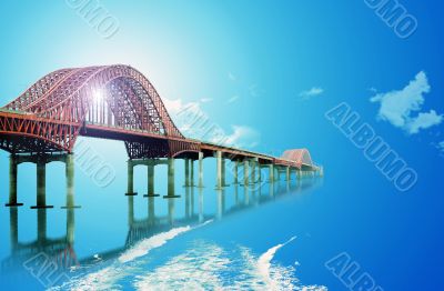 bridge over the blue