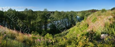 Panorama, river Vilija coast