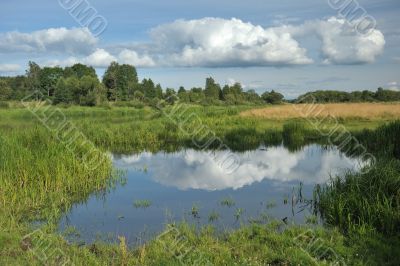 Reflexions of clouds