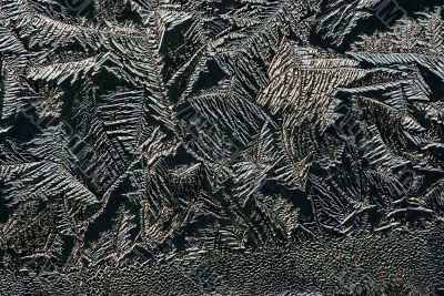 Hoarfrost on glass