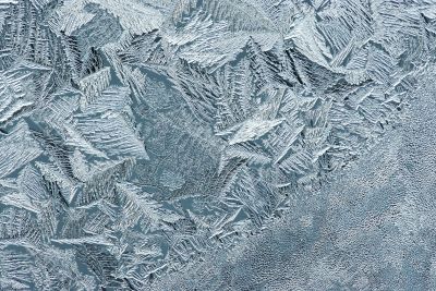 Hoarfrost on glass