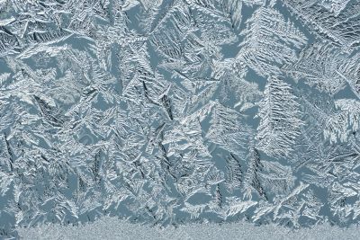 Hoarfrost on glass