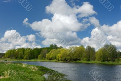 Clouds over the river