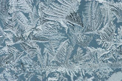 Hoarfrost on glass