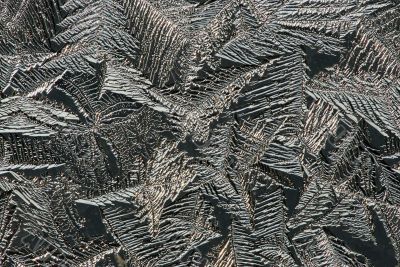 Hoarfrost on glass