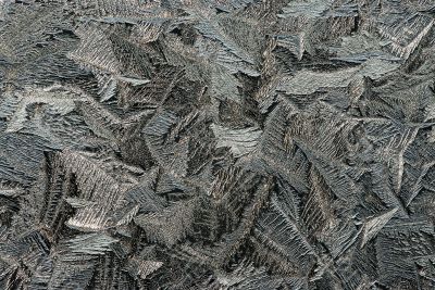 Hoarfrost on glass