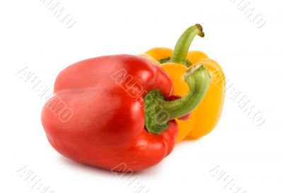 Yellow and red pepper