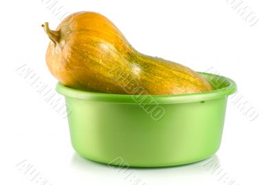 Ripe squash in the container