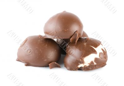 Chocolate candy isolated