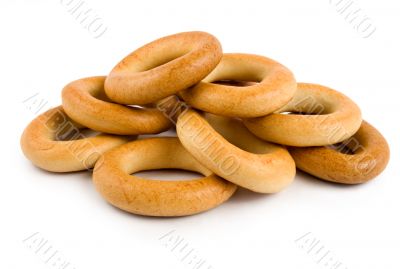 Bagels isolated on a white