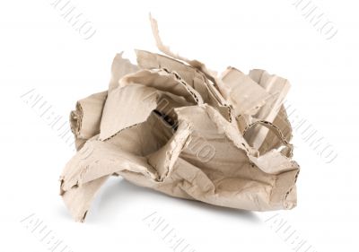 Crumpled cardboard
