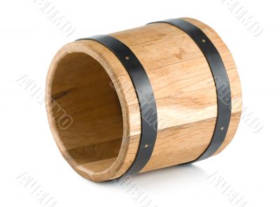 Wooden barrel isolated