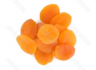 Dried apricot isolated