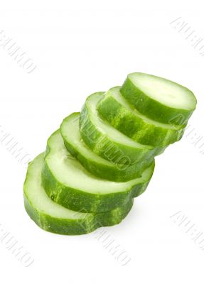 Fresh cut cucumber