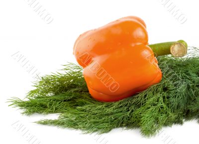 Orange pepper and dill