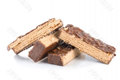 Chocolate bar isolated on white 