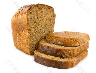 Bread isolated on a white