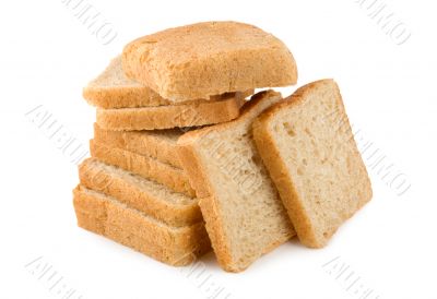 Bread isolated on white background