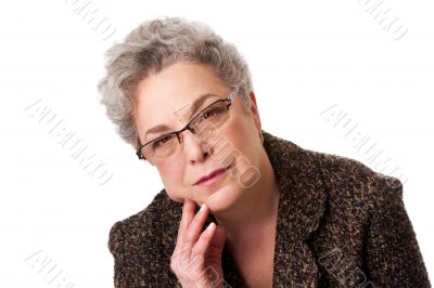 Senior woman thinking about future