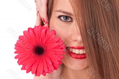 girl and flower