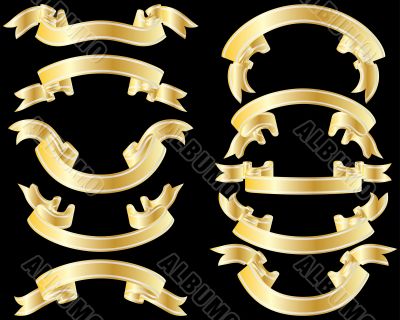 golden ribbons
