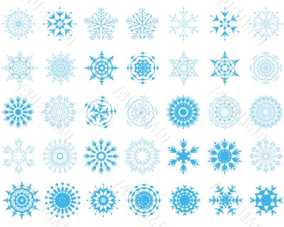 snowflakes set