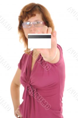 Young Woman with credit card