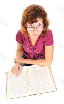 Young woman with the book