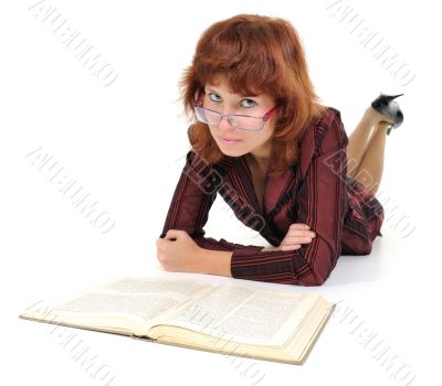 Female with the book