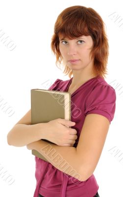 The young woman with book