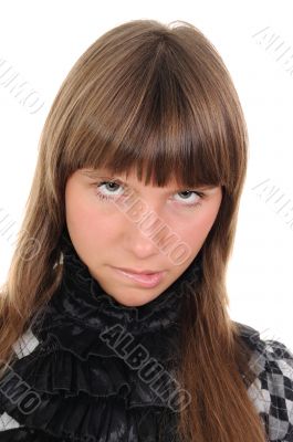 Girl With Frown Look