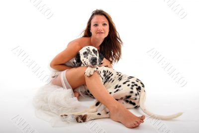 bride and dalmatian