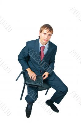 The businessman with the laptop 
