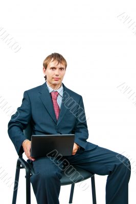 The businessman with the laptop 