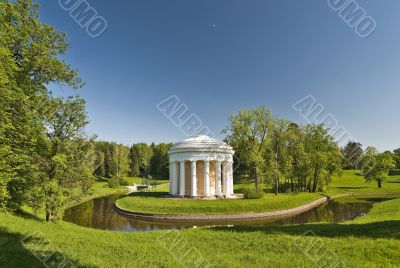 Landscape with classical building