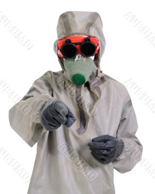 Person with respirator