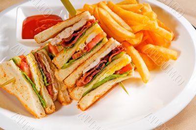 triple decker club sandwich