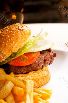 classic hamburger sandwich