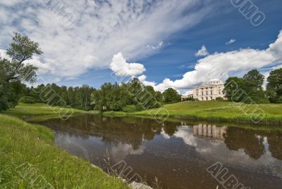 Classical building next to the river
