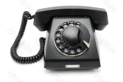 Black phone with a disk