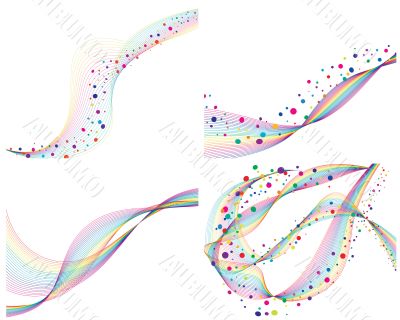 Set of colorful lines