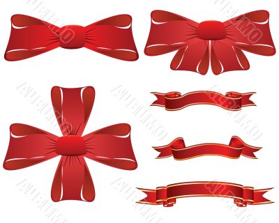 set of christmas elements